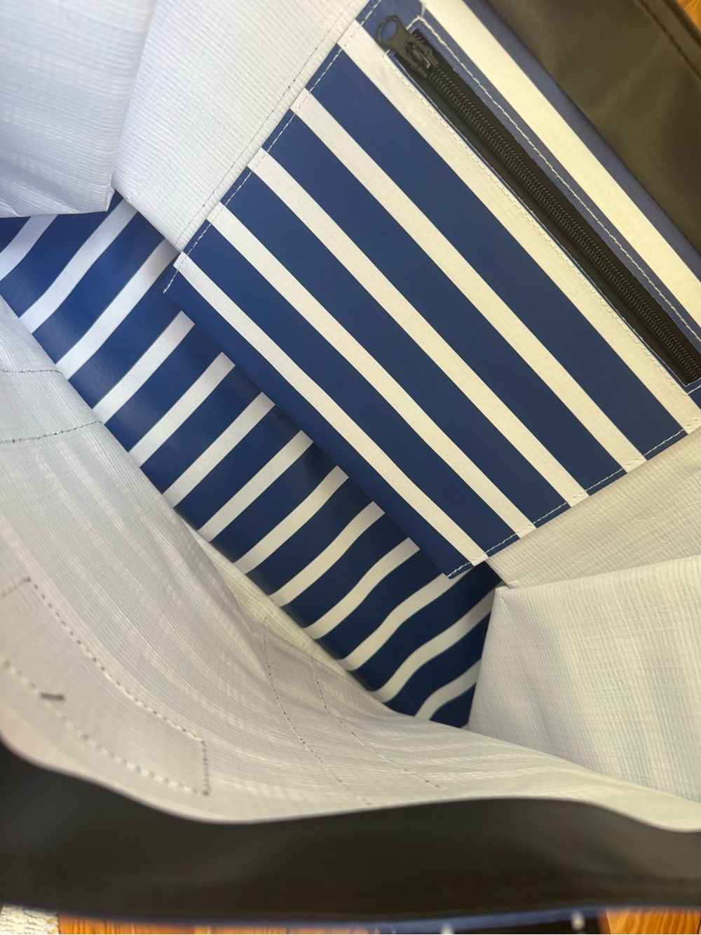 Scout Blue and White Deano Striped Tote - Picture 4 of 8